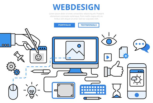 UI Web Design & Geometric Shapes