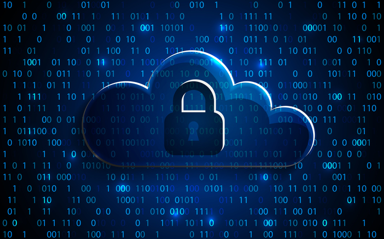 Abstract security cloud technology background, key lock and could technology background, Vector Illustration