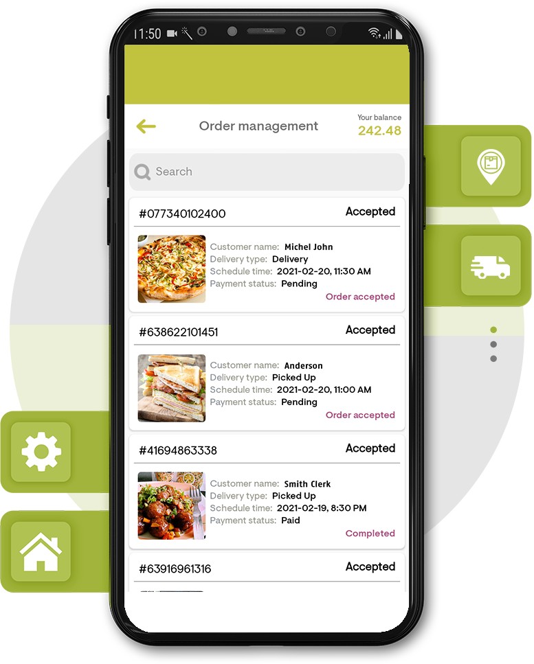 food delivery app script