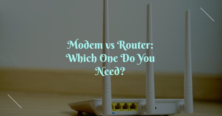 Modem vs Router