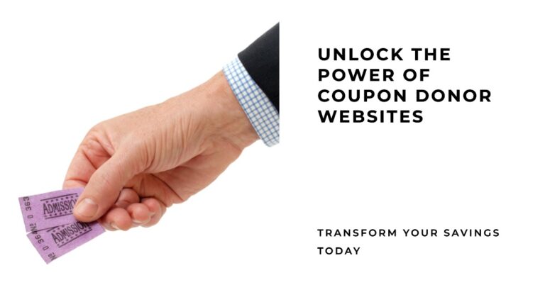 Coupon Donor Websites